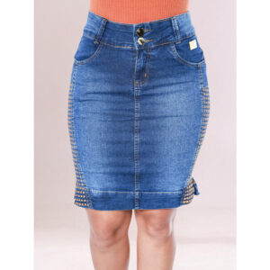 Saia jeans moda evangélica Tradicional Ref.1174