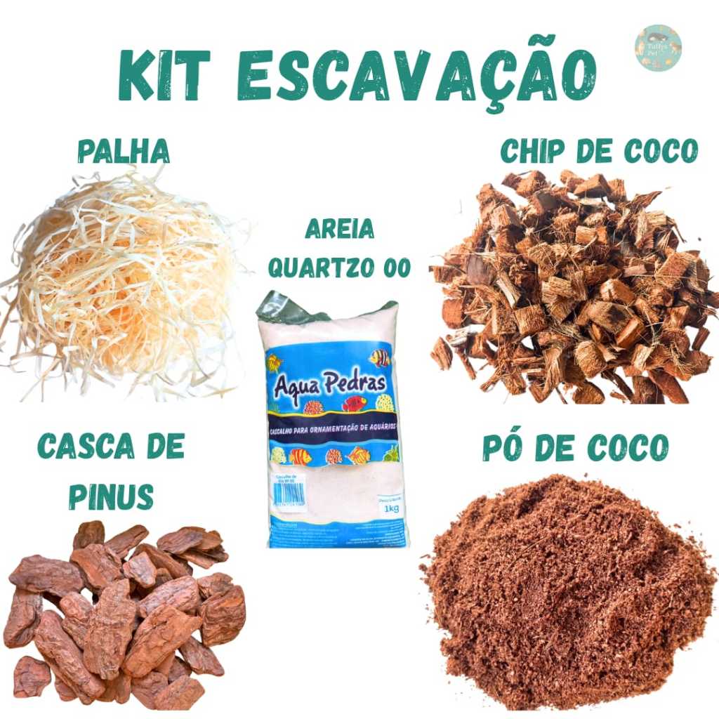 kit enriquecimento ambiental roedores, ideal para escavação hamster, gerbil, twister.