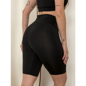 Conjunto Academia Feminino Camiseta+Bermuda Meia Coxa Cós Alto Zero Transparência Jamaica Love