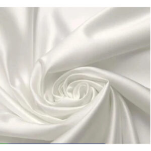 Tecido Cetim com Elastano 97% Poliéster 03% Elastano.