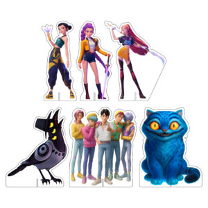 Kit Display De Mesa Festa Infantil KPop Demon Hunters DK