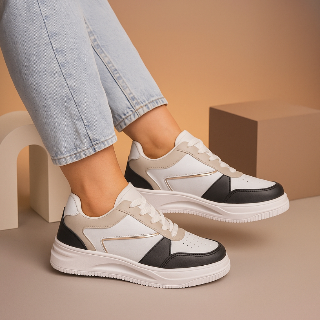 Tenis Feminino Casual Preto Conforto e Estilo