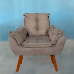 2 Poltronas Opala Cadeira Decorativa Para Sala de Espera e Consultório Suede Cores