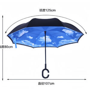Guarda Chuva Invertido Tecido Duplo Impermeável Reforçado