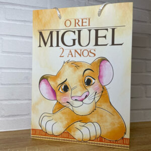 Sacolinha Personalizada Simba Rei Leão (pegue e monte)