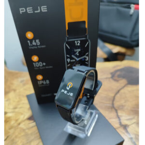 Smartwatch Peje Band 1 – À Prova D’Água | Pulseira Preta | Caixa Preta