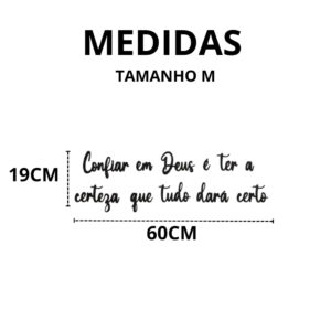 Frase Decorativa Parede Versículo Bíblico Parede MDF Premium