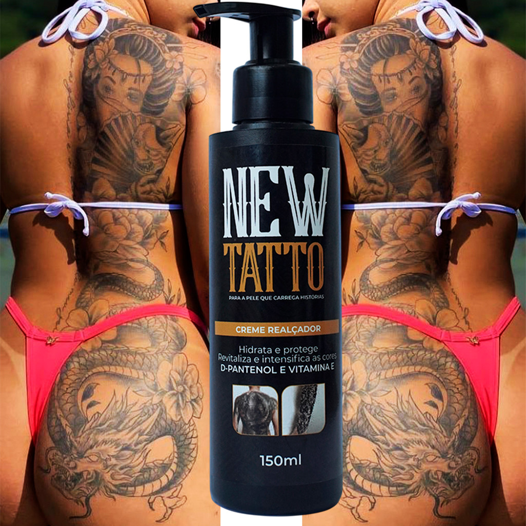 Kit Creme Realçador Para Tatuagem New Tatto - Cuide e Revitalize Suas Tatuagens Todos os Dias!!