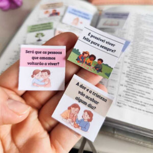 Selos adesivos – tema dos NOVOS folhetos JW – 9 modelos SORTIDOS – pregação com cartas / testemunho por cartas