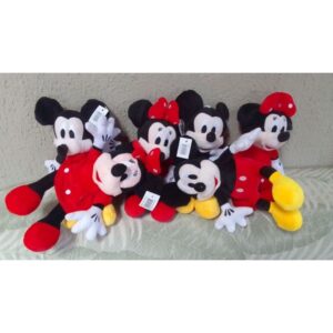 Super Kit 5 Mickey de pelúcia mede 28 cm enfeite de Natal envio no mesmo dia