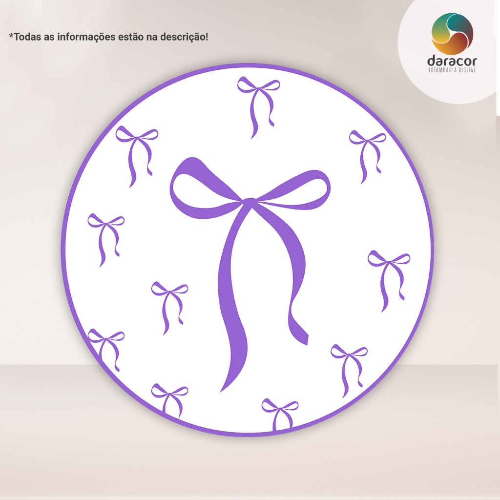 Painel Redondo Laços C/Elástico - Cores e Tam diversos