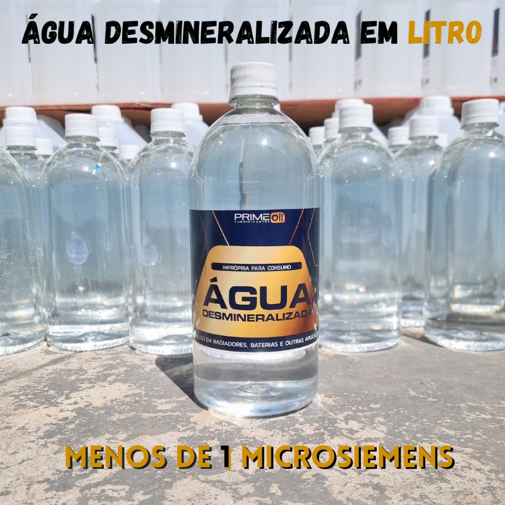 ÁGUA DESMINERALIZADA 5 LITROS ARREFECIMENTO PARA MOTOR RADIADOR OU 1 LITRO
