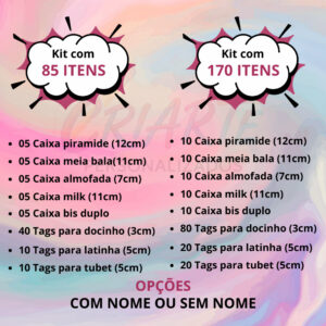 Kit com 170/85 itens Tema: Roblox Lembrancinhas Personalizadas sem/com NOME – Envio 24H