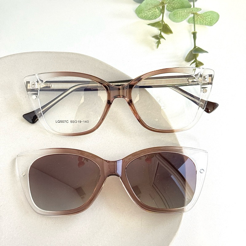 Armação de óculos Feminino Clipon 2 em 1 Gatinho modelo novo tamanho pequeno benefícios Promoção 507C