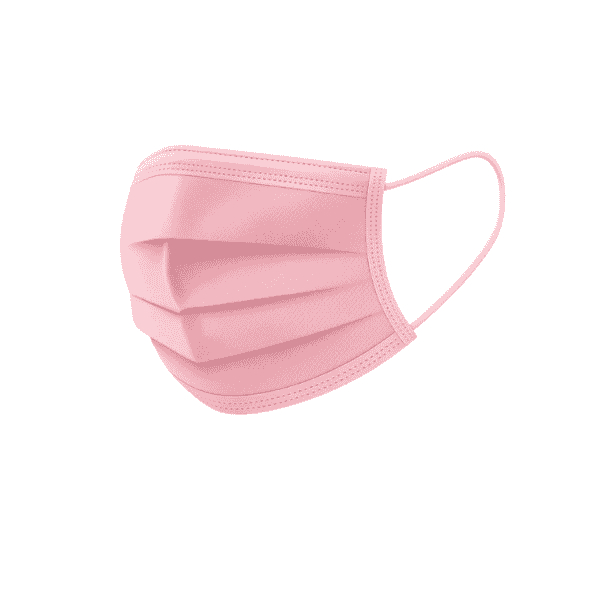 Máscara tripla rosa bebê SCARTARE - caixa com 50