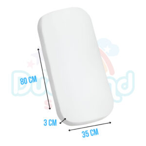 Colchonete Universal para Carrinho Moisés 80×35 – Capa Removível em Algodão