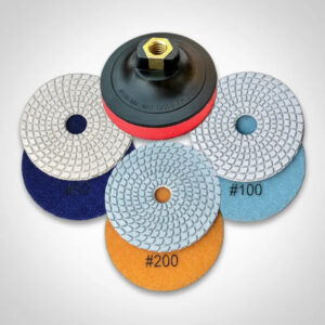 3 Lixas Diamantadas 1 Suporte 1 Disco Extra Fino Uso Profissional P/ Acabamento Porcelanato 45°