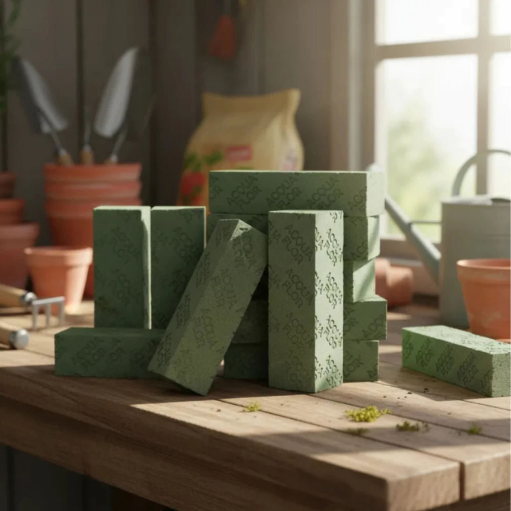 Esponja Floral Espuma para Arranjos de Flores 23x5x7cm Espuma Premium AF800 Alta Absorção