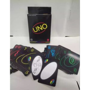 Kit  1 /  2 / 3/ 5 .Jogo de cartas baralho uno preto / vermelho