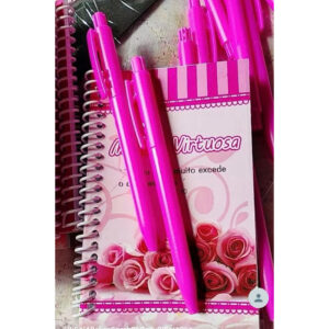 20 kit caderneta mulher virtuosa + caneta