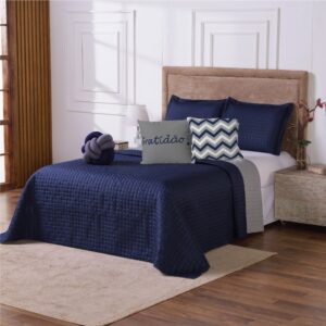 Kit Cobre Leito Colcha Casal Queen 06 Peças 2,60m x 2,50m Almofada Nózinho