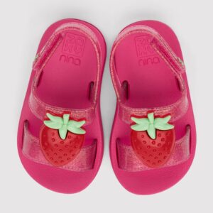 Sandalia Zaxynina Cherry Baby Morango Menina 19265