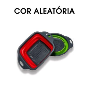 kit 2 Escorredor Alimentos e Utensílios Cozinha Retrátil Silicone  Enviaremos cores sortidas