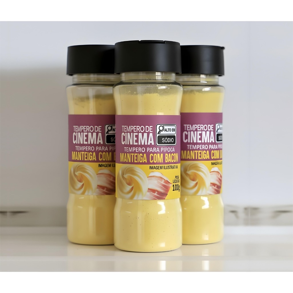 TEMPERO PARA PIPOCA MANTEIGA COM BACON POTE 100G