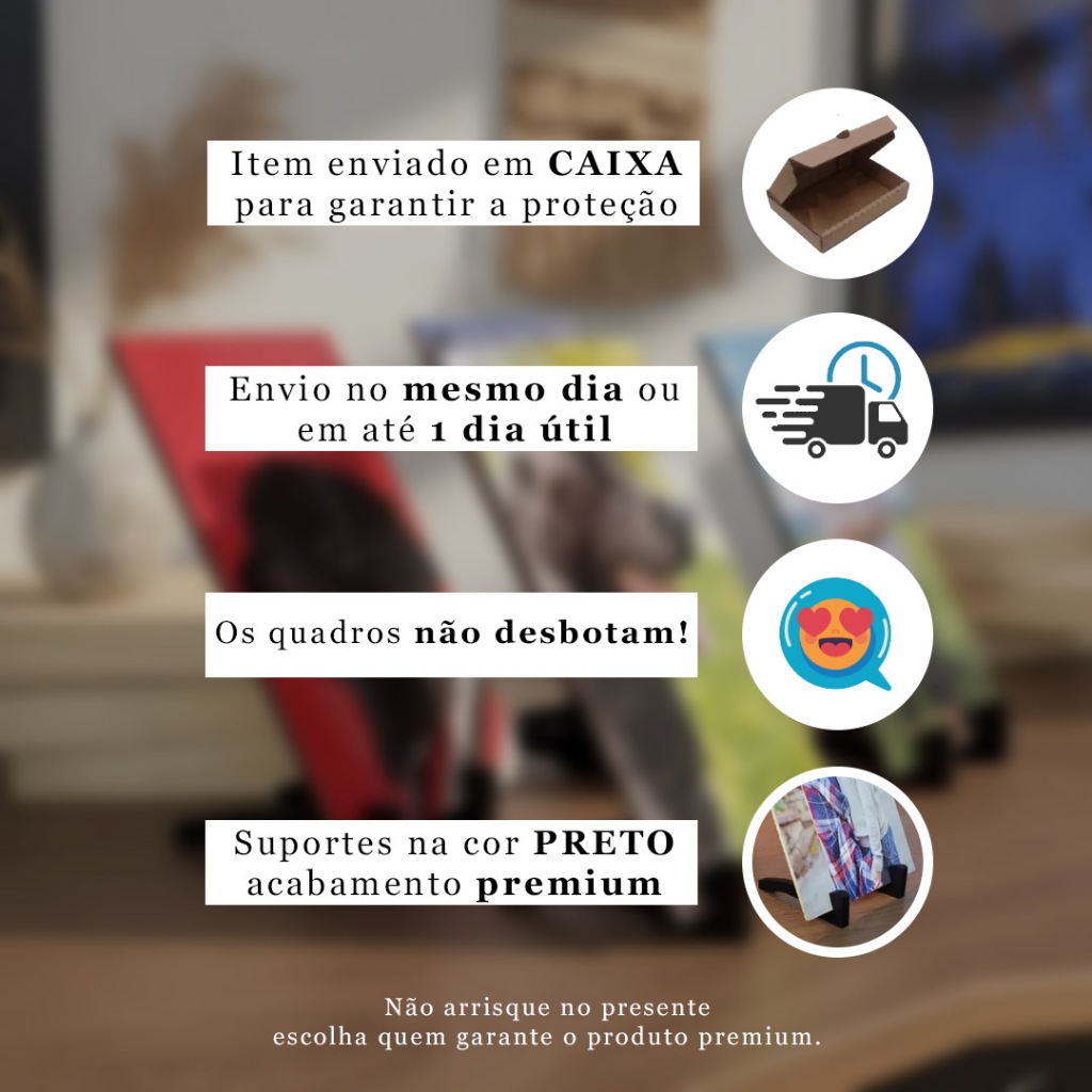 Quadro de mesa Personalizado com o nome 10x15cm COM SUPORTE