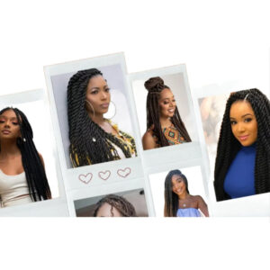 3 Pacotes Cabelo Jumbo Hiper X 400Gr Cm Fibra Sintética  Cor Preto