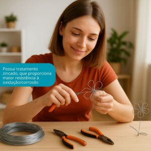 Kit Para Artesanato Arame n° 16, 18, 20, 22 Com Alicate 5”