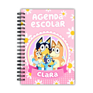 Agenda Escolar Infantil Bluey Rosa