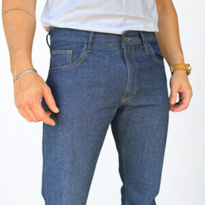 Calça Jeans Masculina Tradicional Reta Serviço Trabalho Reforçada