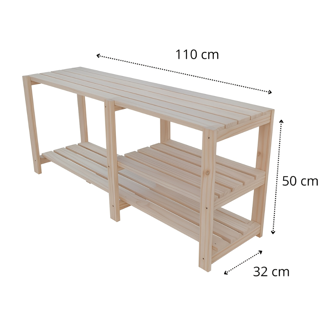 Aparador De Madeira Rack Estante Mesinha