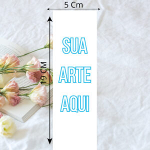 Marca Página Personalizado Marcador de Livro Papel Fotográfico 180g Brilhante Kit 8 a 100 Unidades