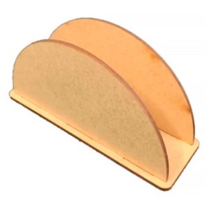 Kit Porta Guardanapos em MDF Formato Meia Lua Decoração de Mesas Restaurante Lanchonete Bar Eventos