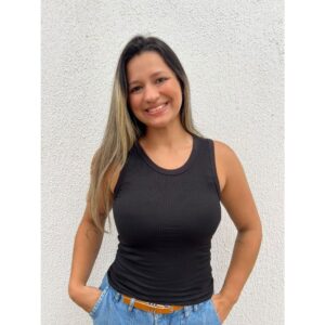 Blusinha Regata Feminina Canelada Premium Alcinha Moda Verão Conforto