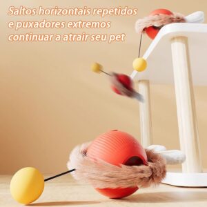 Bola de Rolamento Brinquedo Inteligente para Para Gatos Cães Pelúcia Automática Interativo Elétrico