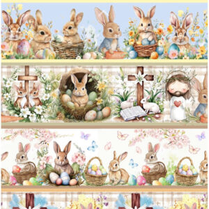 55cm – Tricoline de Barrado de Páscoa 1,50m larg – 100% Algodão