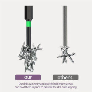 Bits Phillips PH2 Magnético Anti-Impacto – Jogo 6 Peças (25-150mm) em Aço S2 Anti Derrapante com Sextavado 1/4