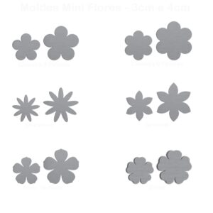 Kit Moldes Mini Flores Laços Enfeites Em Aço Iox