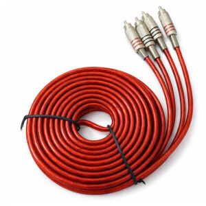 Cabo Rca Blindado 5 Metros Plug Metal Som Profissional