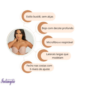 Sutia Nayane Rodrigues Tomara Que Caia Com Bojo Com Lateriais Altas Sustentação Invísivel Alta Qualidade