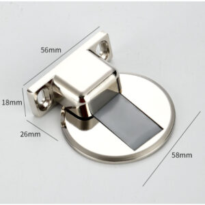 Prende Porta Magnético Fixador De Aço Inoxidável Prendedor Cromado Redondo Com Adesivo Dupla Face 3M trava porta imã