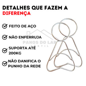 Redutor Encurtador de Punho de Rede de Dormir Descanso Suporta até 200kg Feito de Aço