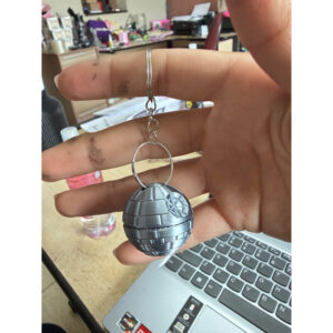 Chaveiro Geek Estrela da Morte 3D – Modelo Giratório inspirado Star Wars