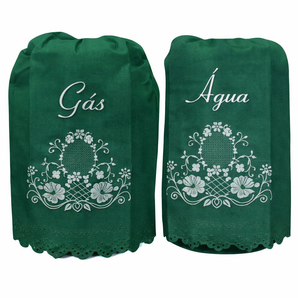 Kit Capa Impermeável para Galão de Água 20L + Capa para Botijão de Gás| Bordado
