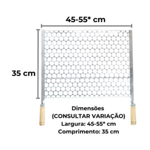 Churrasqueira Inox Portátil Fixa Resistente com Grelha Inox Diversos Tamanhos
