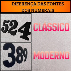 Número residencial grande com letra16 cm 3D – kit