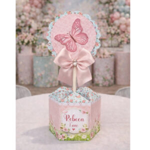 Pegue e Monte Centro de Mesa P Jardim Encantado Caixa Sextavada Festa Aniversário Infantil